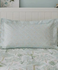 Dunelm Botanical Trees Sage Oxford Pillowcase