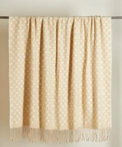 Dunelm Checkerboard 130cm X 180cm Throw