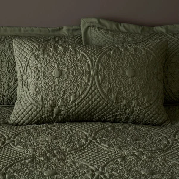 Dunelm Mandalay Olive Duvet Cover And Pillowcase Set 3 Dunelm Mandalay Olive Duvet Cover And Pillowcase Set - Image 3