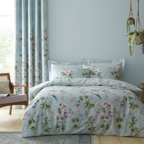 Dunelm Chinoiserie Bird Seafoam Duvet Cover And Pillowcase Set 1 Dunelm Chinoiserie Bird Seafoam Duvet Cover And Pillowcase Set