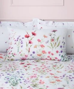 Dunelm Watercoloured Floral Pink Oxford Pillowcase