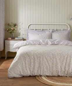 Dunelm Madeline Ditsy Purple Duvet Cover And Pillowcase Set