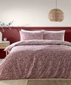 Dunelm Chartwell Red Duvet Cover And Pillowcase Set