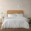 Dunelm Rowan Linen White Duvet Cover And Pillowcase Set