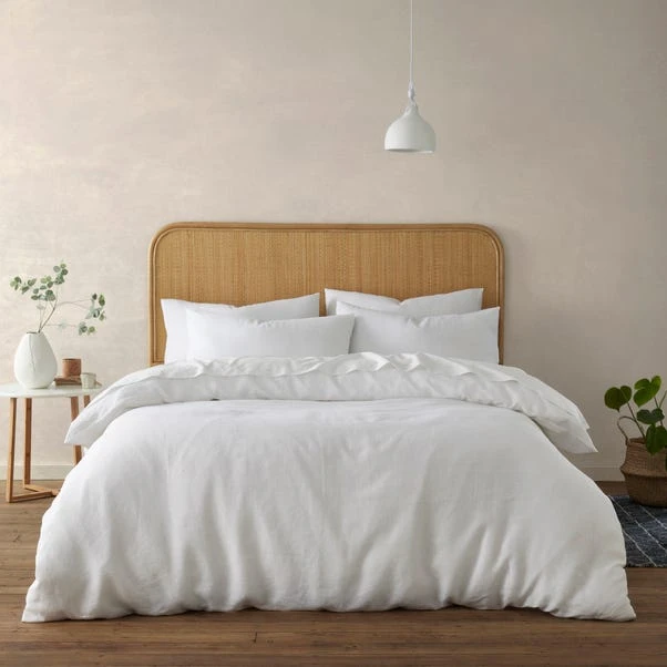 Dunelm Rowan Linen White Duvet Cover And Pillowcase Set 1 Dunelm Rowan Linen White Duvet Cover And Pillowcase Set