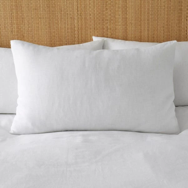 Dunelm Rowan Linen White Duvet Cover And Pillowcase Set 2 Dunelm Rowan Linen White Duvet Cover And Pillowcase Set - Image 2