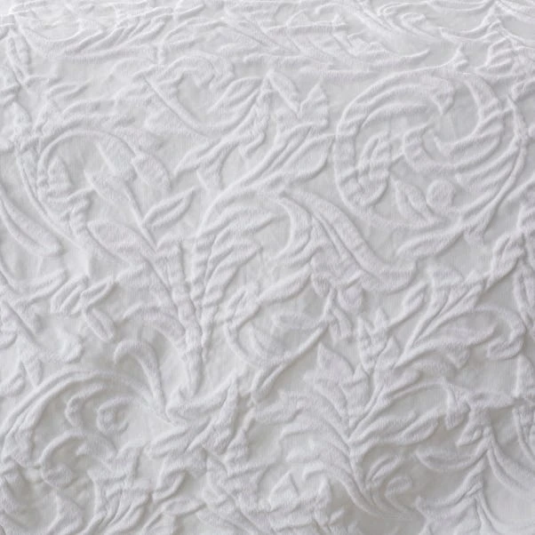 Dunelm Stanton Jacquard White Duvet Cover And Pillowcase Set 3 Dunelm Stanton Jacquard White Duvet Cover And Pillowcase Set - Image 3