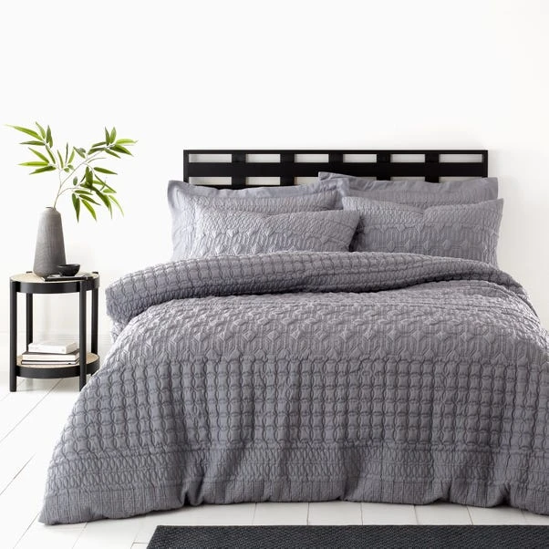 Dunelm Billie Grey Duvet Cover And Pillowcase Set 1 Dunelm Billie Grey Duvet Cover And Pillowcase Set