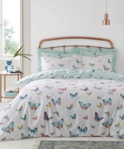 Dunelm Butterflies Duvet Cover And Pillowcase Set