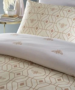 Furn Furn. Bee Deco Champagne Duvet Cover And Pillowcase Set -Dunelm-shop 30803609 alt02