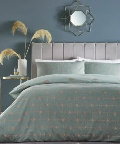 Furn Furn. Bee Deco Eau De Nil Duvet Cover And Pillowcase Set
