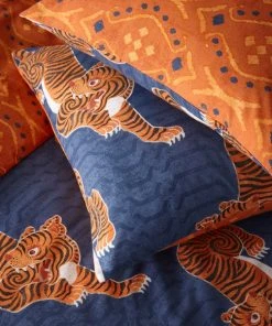 Furn Furn. Tibetan Tiger Blue Duvet Cover And Pillowcase Set -Dunelm-shop 30803627 alt04
