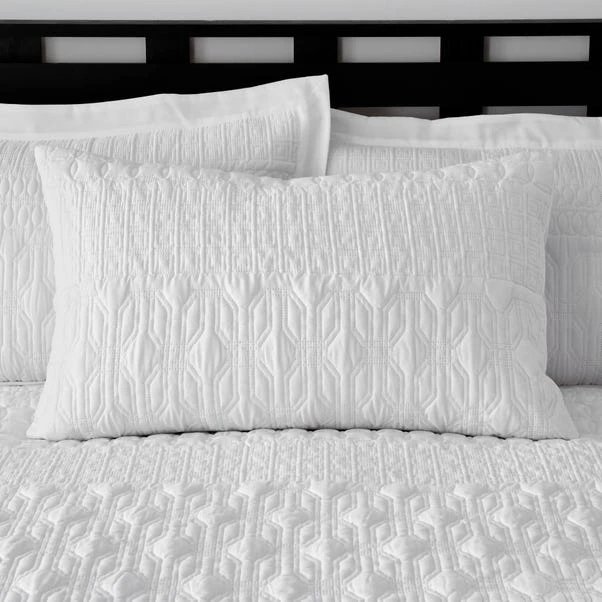 Dunelm Billie White Standard Pillowcase Pair 1 Dunelm Billie White Standard Pillowcase Pair