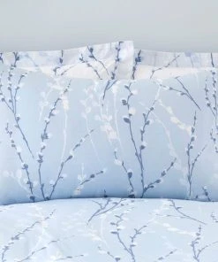 Dunelm Belle Blue Standard Pillowcase Pair