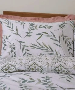 Dunelm Lara Leaf Anti-Allergy 100% Cotton Green Duvet Cover And Pillowcase Set 10 Dunelm Lara Leaf Anti-Allergy 100% Cotton Green Duvet Cover And Pillowcase Set -Dunelm-shop 30807840 alt04
