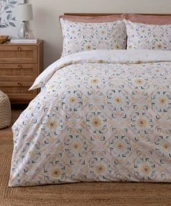 Dunelm Sofia Floral Anti-Allergy 100% Cotton Duvet Cover And Pillowcase Set