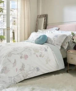Holly Willoughby Nia Floral Pastel Cotton Duvet Cover And Pillowcase Set