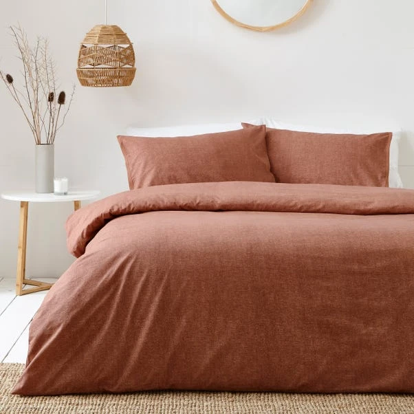 The Linen Yard Claybourne Pecan 100% Cotton Duvet Cover & Pillowcase Set 2 The Linen Yard Claybourne Pecan 100% Cotton Duvet Cover & Pillowcase Set - Image 2