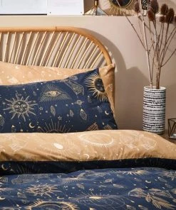 Furn. Constellation Gold Duvet Cover & Pillowcase Set -Dunelm-shop 30824060 alt02