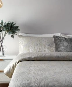 Paoletti Marble Oyester Duvet Cover & Pillowcase Set -Dunelm-shop 30824137 alt02