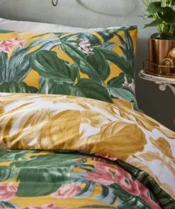 Furn. Medinilla Mustard Duvet Cover & Pillowcase Set -Dunelm-shop 30824154 alt02