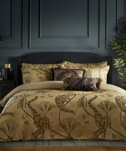 Paoletti Moondusk Gold Duvet Cover & Pillowcase Set