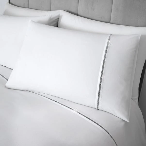 Catherine Lansfield Sparkle Bands Duvet Cover & Pillowcase Set 3 Catherine Lansfield Sparkle Bands Duvet Cover & Pillowcase Set - Image 3