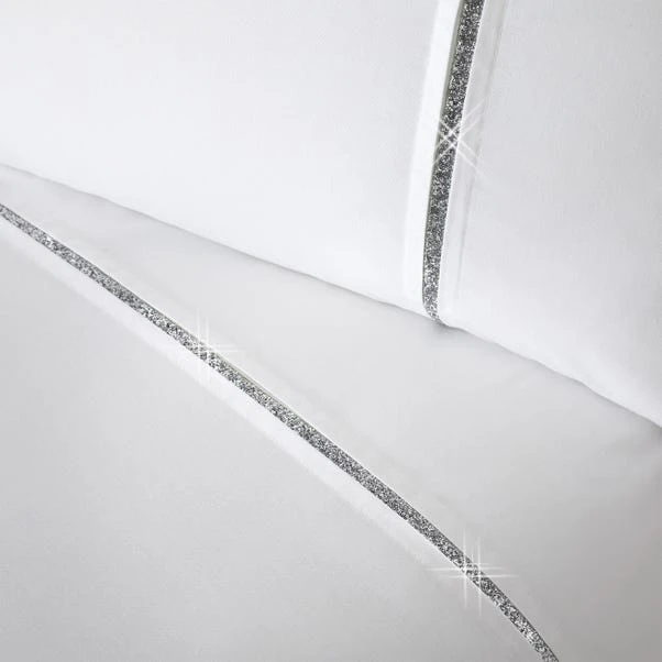 Catherine Lansfield Sparkle Bands Duvet Cover & Pillowcase Set 4 Catherine Lansfield Sparkle Bands Duvet Cover & Pillowcase Set - Image 4