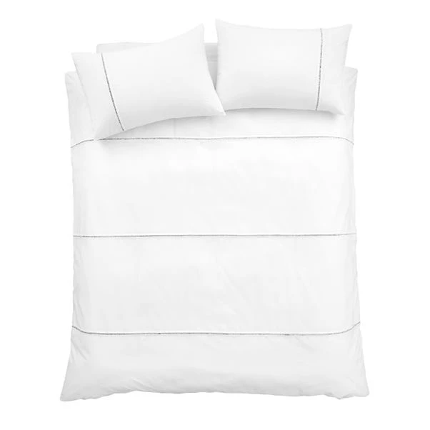 Catherine Lansfield Sparkle Bands Duvet Cover & Pillowcase Set 5 Catherine Lansfield Sparkle Bands Duvet Cover & Pillowcase Set - Image 5