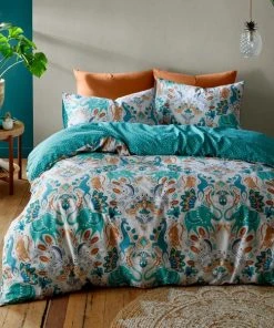 Pineapple Elephant Carnival Ani 100% Cotton Duvet Cover & Pillowcase Set
