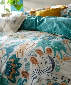 Pineapple Elephant Carnival Ani 100% Cotton Duvet Cover & Pillowcase Set -Dunelm-shop 30828946 alt02