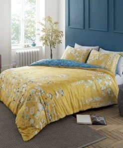 Hyperion Interiors Kohana Flower 100% Cotton Duvet Cover & Pillowcase Set