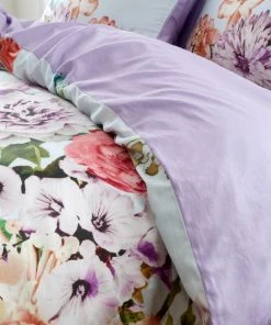 Hyperion Interiors Amaranth Floral 100% Cotton Duvet Cover & Pillowcase Set -Dunelm-shop 30828958 alt03