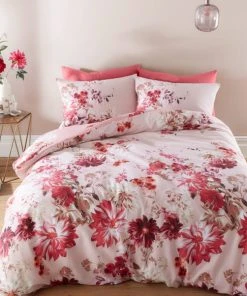 Bianca Fine Linens Briony Floral 100% Cotton Duvet Cover & Pillowcase Set